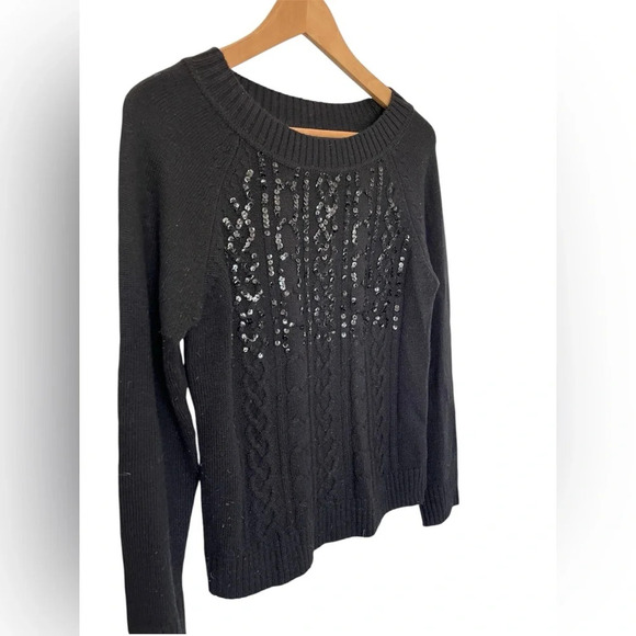 Tristan black sequins sweater size medium - Picture 1 of 6